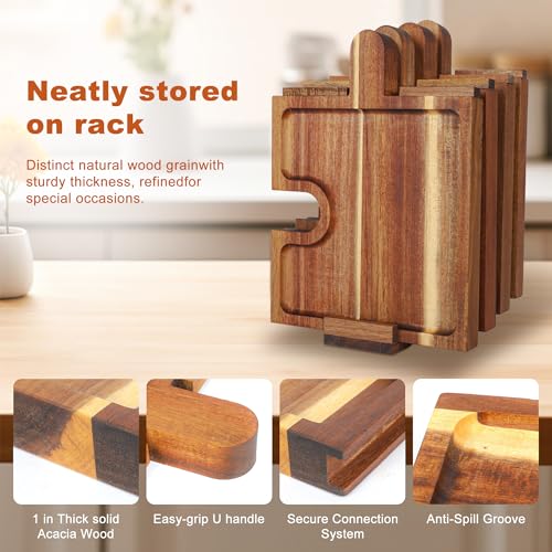 Wooden Charcuterie Boards Set of 4