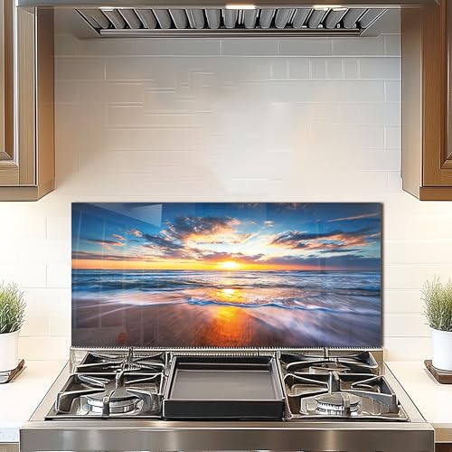 Tempered Glass Backsplash for Kitchen