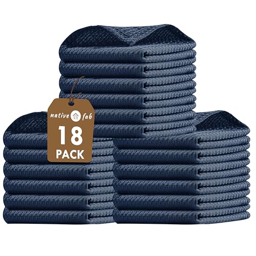 Waffle 18 Pack Dish Cloths Set (18 Count)