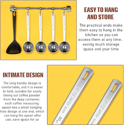 8 Pcs 2 Tablespoon Scoops with Long Handle (8 Count)