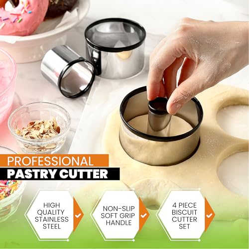 Stainless Steel Dough Blender & Biscuit Cutter Set for Baking