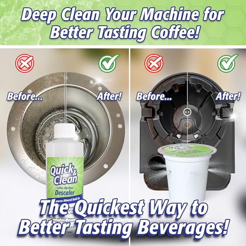 4 Pack Cleaning Cups with Descaler and Filters Bundle (32 Fl Oz)