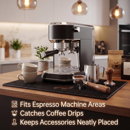 4 Pcs Bar Mat 24 X 12 Inch Black