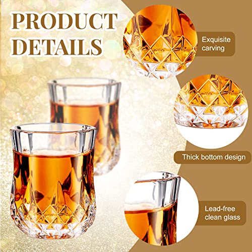 48 Pcs 1.7 oz Mini Shot Glasses Set Whiskey Tasting Glasses Heavy Duty Base Clear Shot Cup Cute Cordial Mini Wine Cups for Bourbon
