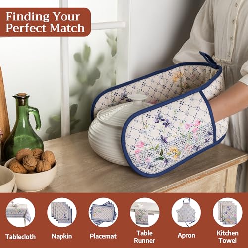 Double Oven Mitts 100% Cotton Double Oven Glove