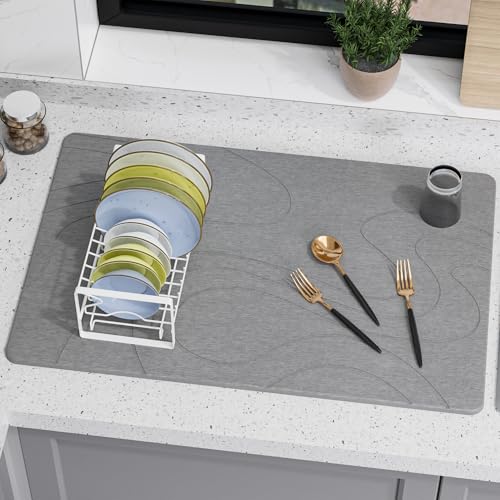 Large Stone Drying Mat for Kitchen Counter