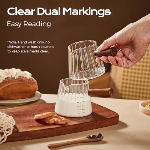 6oz Glass Espresso Measuring Cups (2 Count)