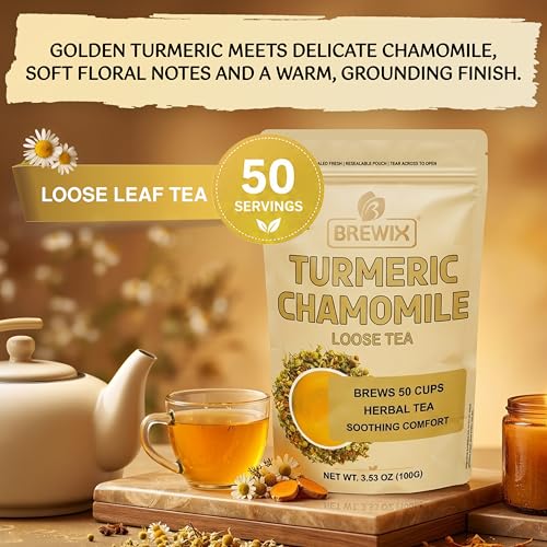 Turmeric Chamomile Loose Leaf Herbal Tea (3.53 Ounce)
