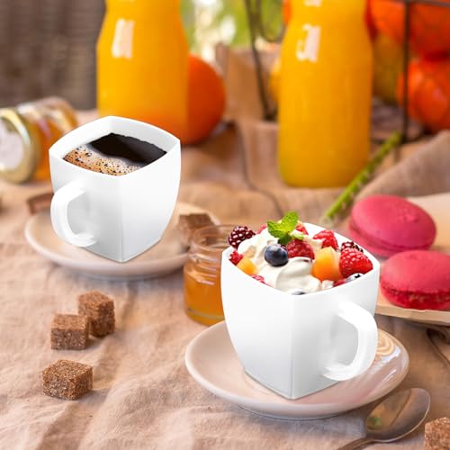 50 Pcs Mini Disposable Tea Cups with Handle (50 Count)