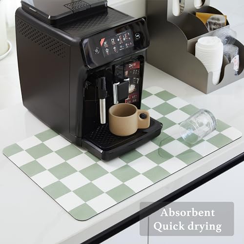 Checkered Dish Drying Mat for Kitchen Counter
