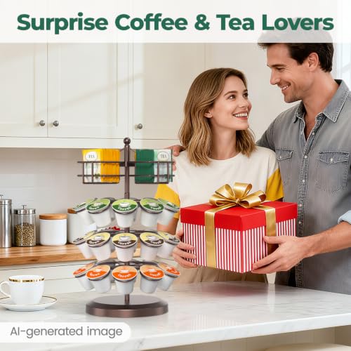 K Cup Holder Coffee Pod Organizer Carousel for Countertop
