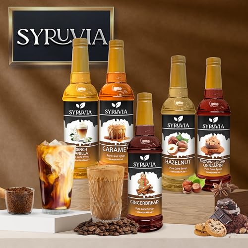 Coffee Syrup Cane Sugar Sweetener Flavored Syrup for Drinks (25.4 Fl Oz)