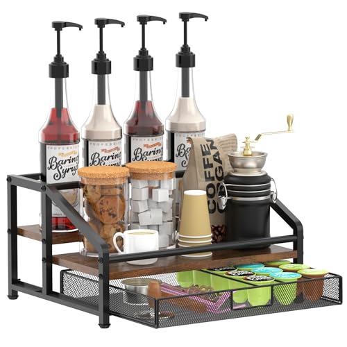 Coffee Syrup Organizer Rack
