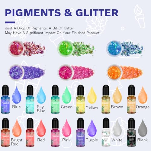 IGaitey Epoxy Kit with Reverse Alphabet Molds for Keychain Pendant (6.6 Ounce)