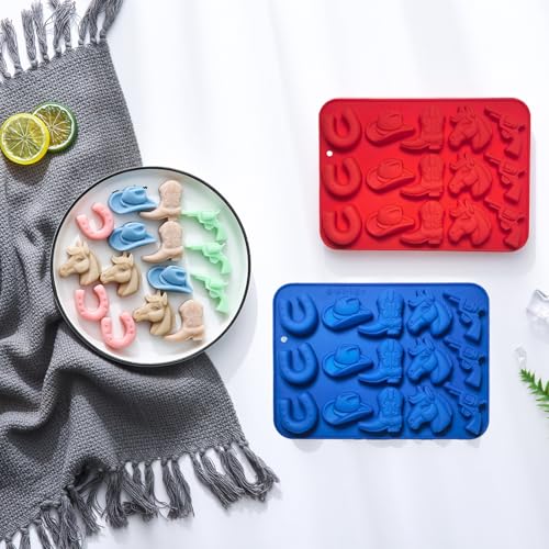2Pcs Cowboy Chocolate Candy Molds (2 个)