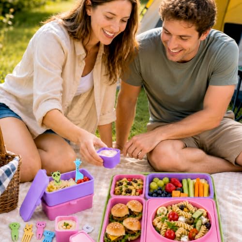 4 Pack Silicone Lunch Containers Compatible with OmieBox