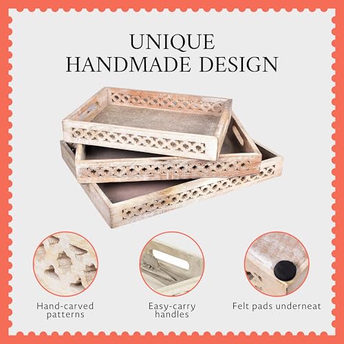 Trellis Mango Wood Serving Tray