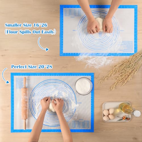 Nonstick Silicone Pastry Mat Extra Large with Measurements Dough Baking Mat