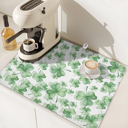 St Patrick's Day Dish Drying Mat for Kitchen Counter