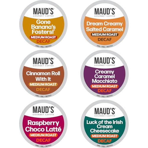 Maud’s Flavored Decaf Coffee Pods Variety Pack (24 Count)