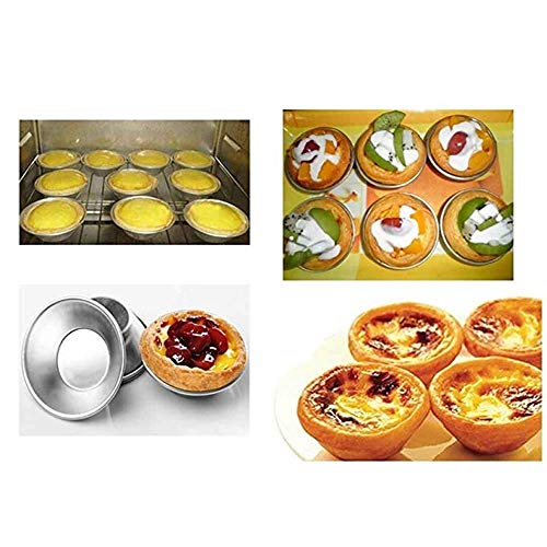 Egg Tart Mold 3 inch Mini Tiny Pie Muffin Cupcake Pans Tin 25 Pieces (25 Count)