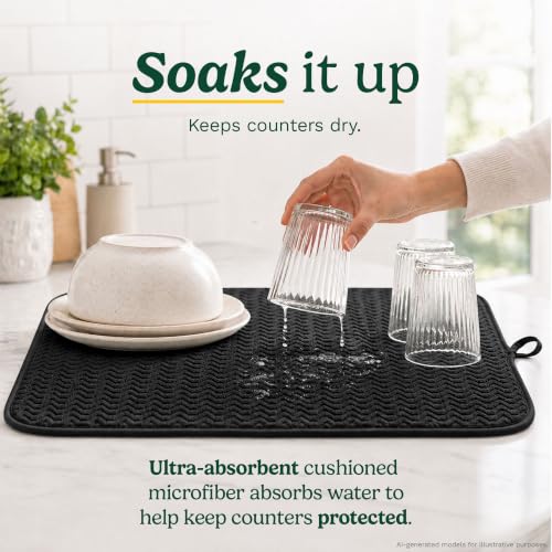 Cuisinart Dish Drying Mat for Kitchen Counter (2 Count)
