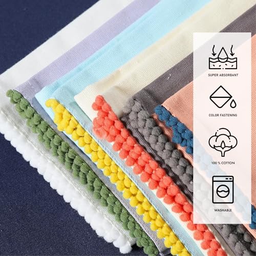 Kitchen Towels 100% Cotton Solid Kitchen Dish Cloths (6 Count)