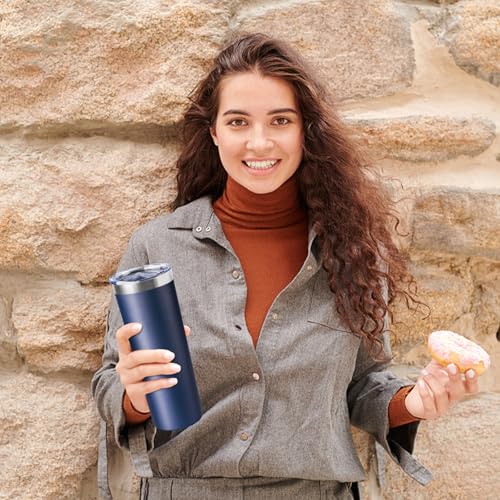 20 oz Skinny Tumbler with Lid and Straw (8 Count)