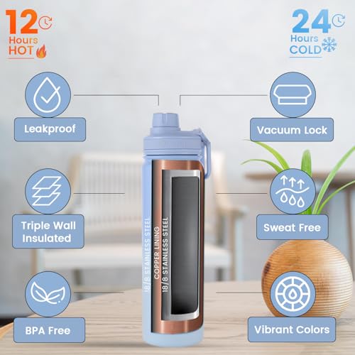 Tea Infuser Water Bottle 22 Oz