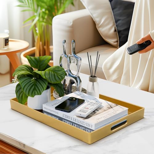 Gold Decorative Tray for Coffee Table