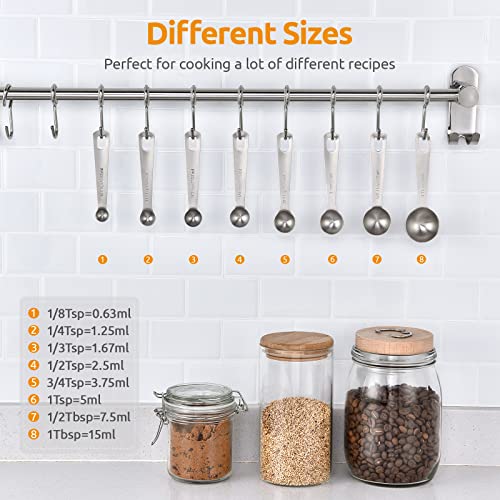 18 8 Stainless Steel Measuring Spoons Set of 8