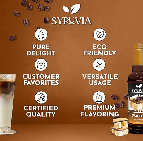 Coffee Syrup S'mores Flavored Syrup for Drinks (25.4 Fl Oz)