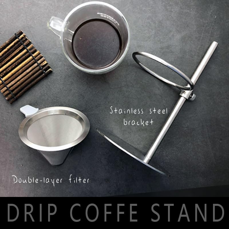 Adjustable Stainless Steel Coffee Dripper Stand for Pour Over Brewing
