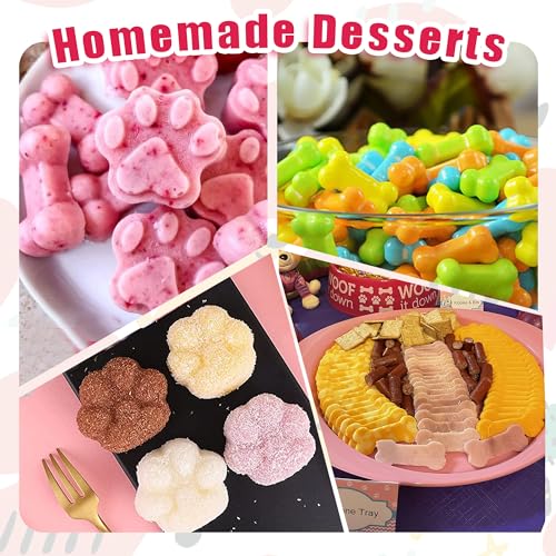 Puppy Dog Paw and Bone Silicone Molds for Baking