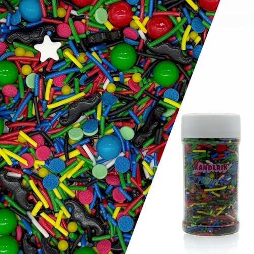 Mustache‌ Sprinkles Edible Gamer Themed Cake Decorating Cake Decorations Cupcake Toppers Cookie Decorating Perfect for Cakes (3 Ounce)