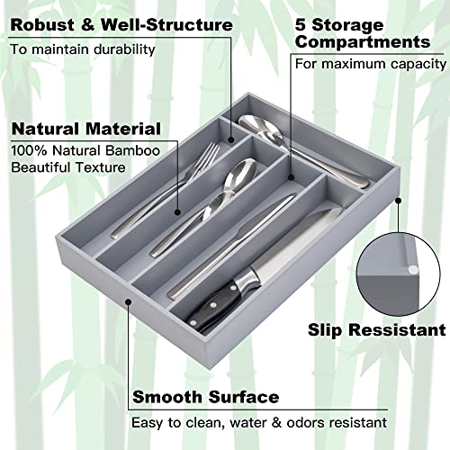 Bamboo Silverware Holder