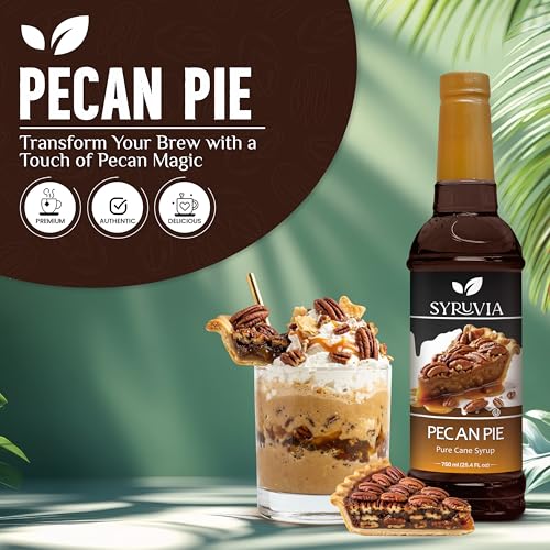 Coffee Syrup Pecan Pie Flavored Syrup for Drinks (25.4 Fl Oz)
