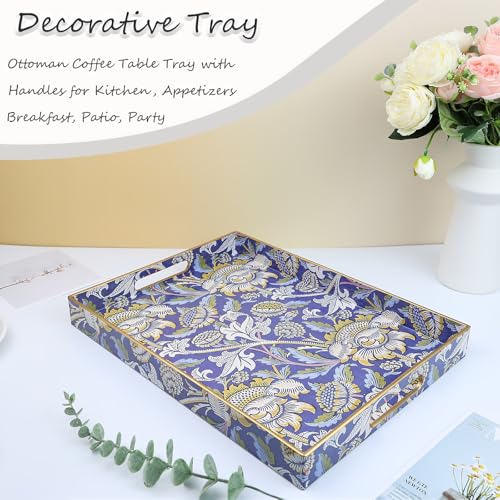 Rectangle Plastic Serving Tray with Handles