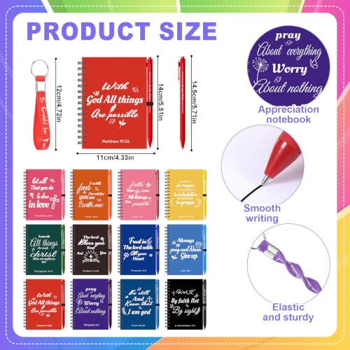 12 Sets Christian Gifts Bulk for Women Inspirational Bible Verse Favors (72 Count)
