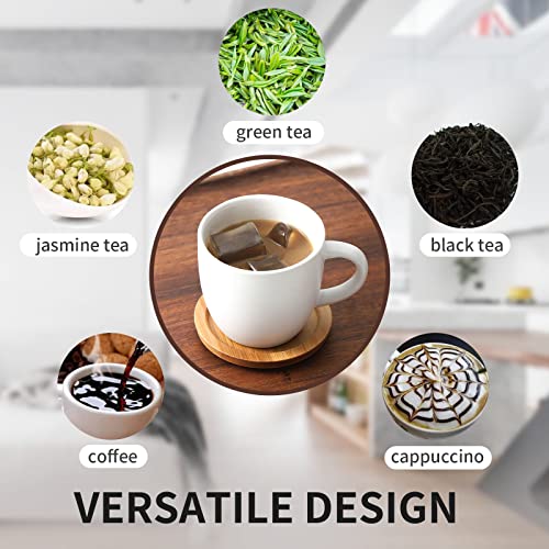 3 Ounce Espresso Cups and Saucers Set of 6 (6 Count)