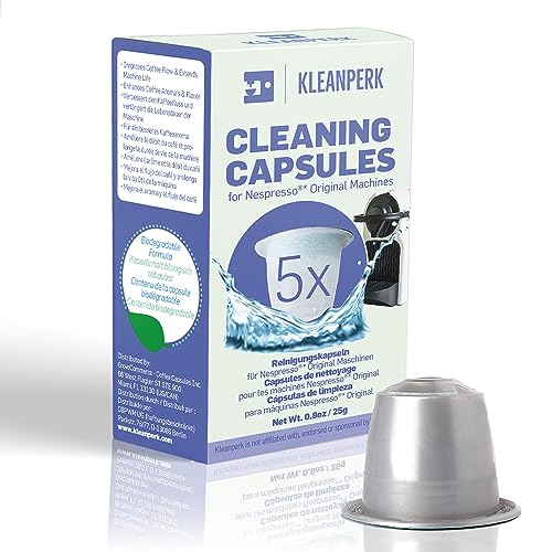 5 Cleaning Pods I Compatible With Nespresso Original Line Machines I Cleaning Kit for Better Tasting Coffee I Coffee Machine Cleaner I Easy and Safe to Use (5 Count)