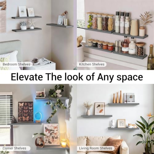 Grey Floating Shelves 22.5in