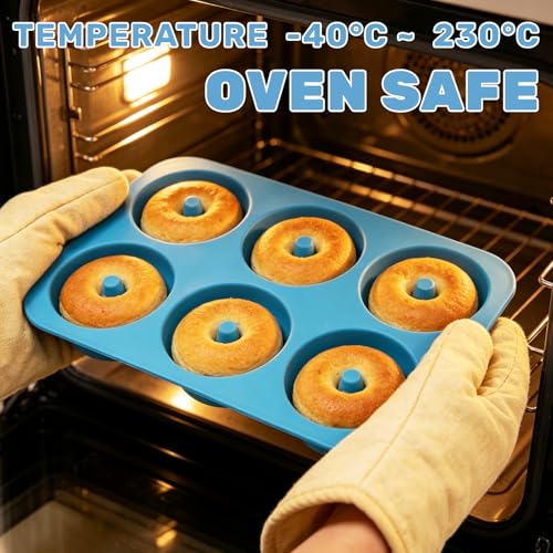 Non Stick Silicone Donut Pan Set of 2 (3.5 Count)