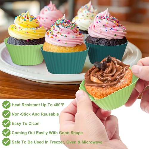 54 Pack Silicone Muffin Cups (54 Count)
