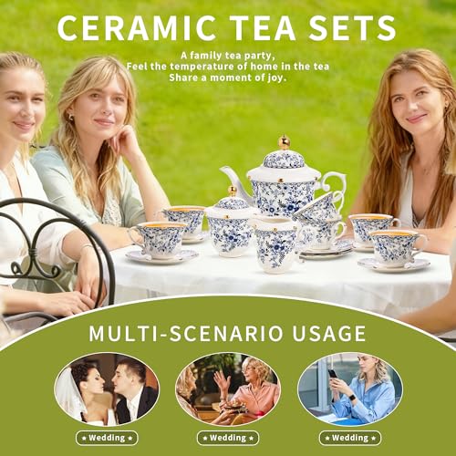 Country Roses Porcelain Tea Set
