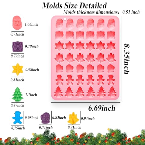 2 Pcs Christmas Chocolate Molds (84 Cavities)