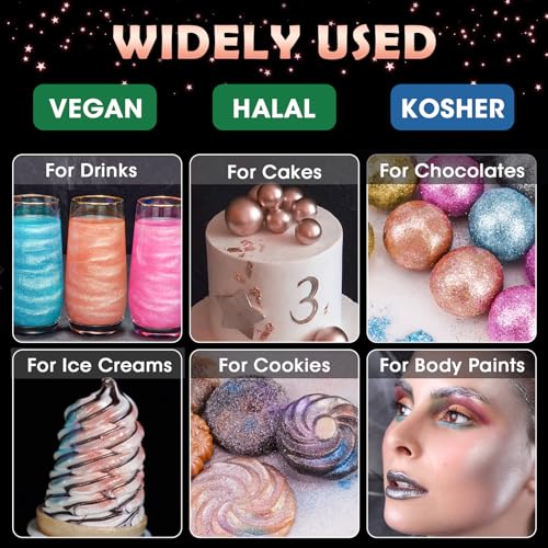 Edible Glitter Luster Dust for Drinks