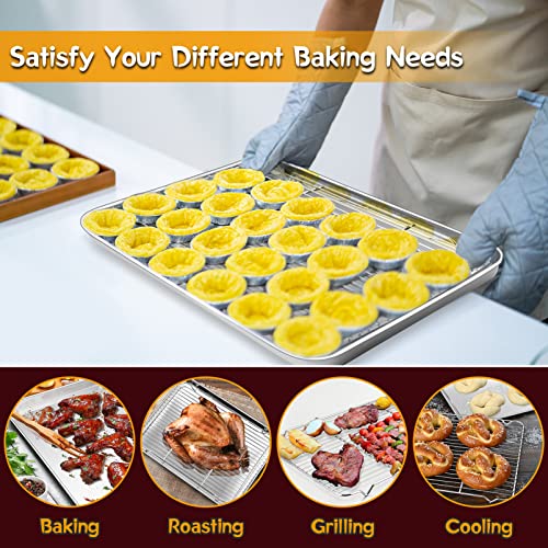 17.5 Inch Baking Sheet with Rack Set