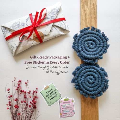 Cotton Car Coasters for Cup Holders (2 Count)