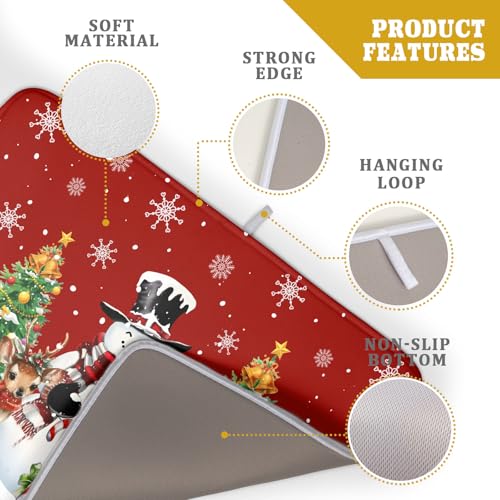 Christmas Snowman Dish Drying Mat for Kitchen Counter